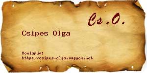 Csipes Olga névjegykártya